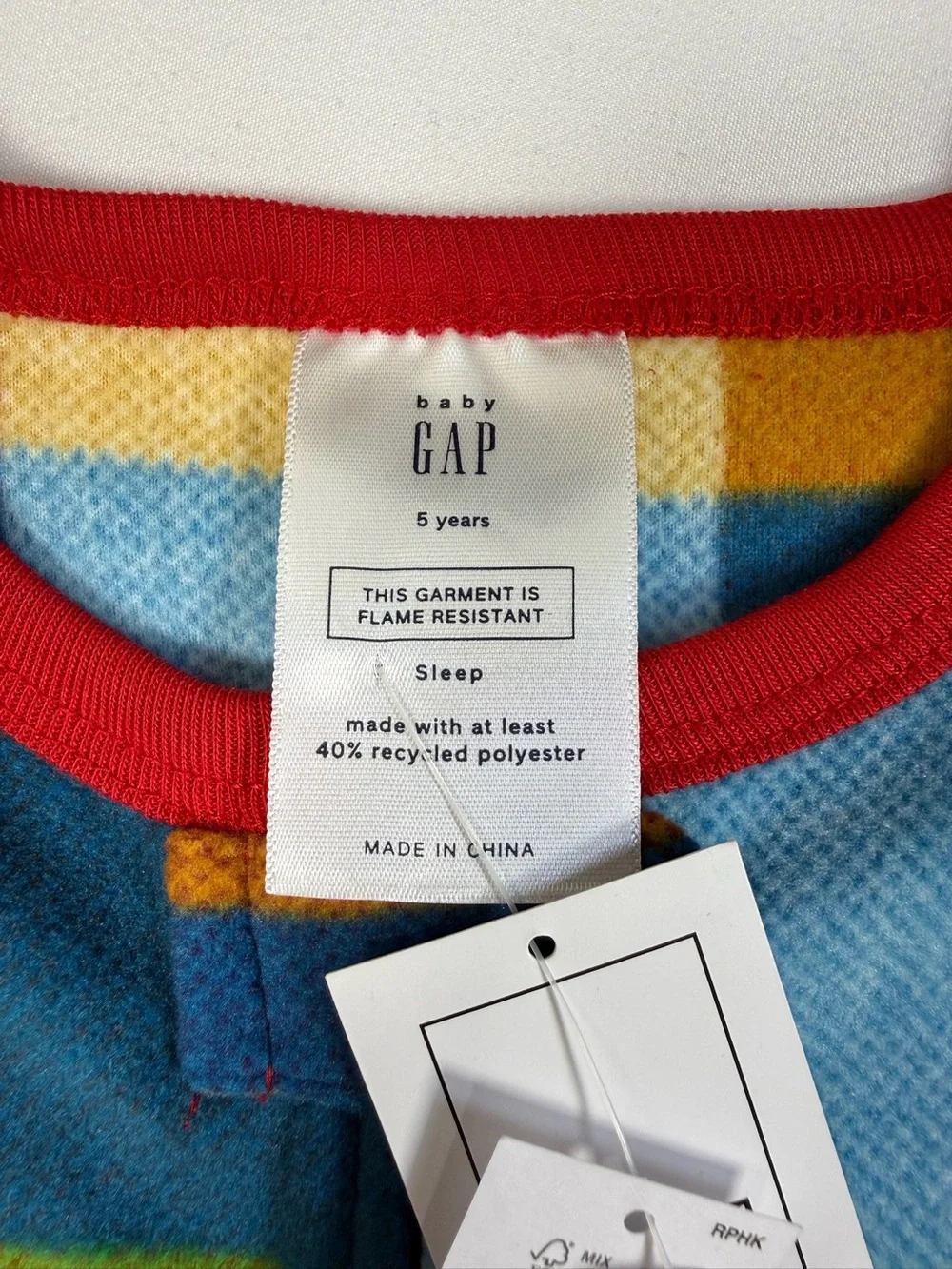 NWT GAP Unisex Plaid Fleece‎ Footed Pajamas Size 5 Years Colorblock Cozy NEW